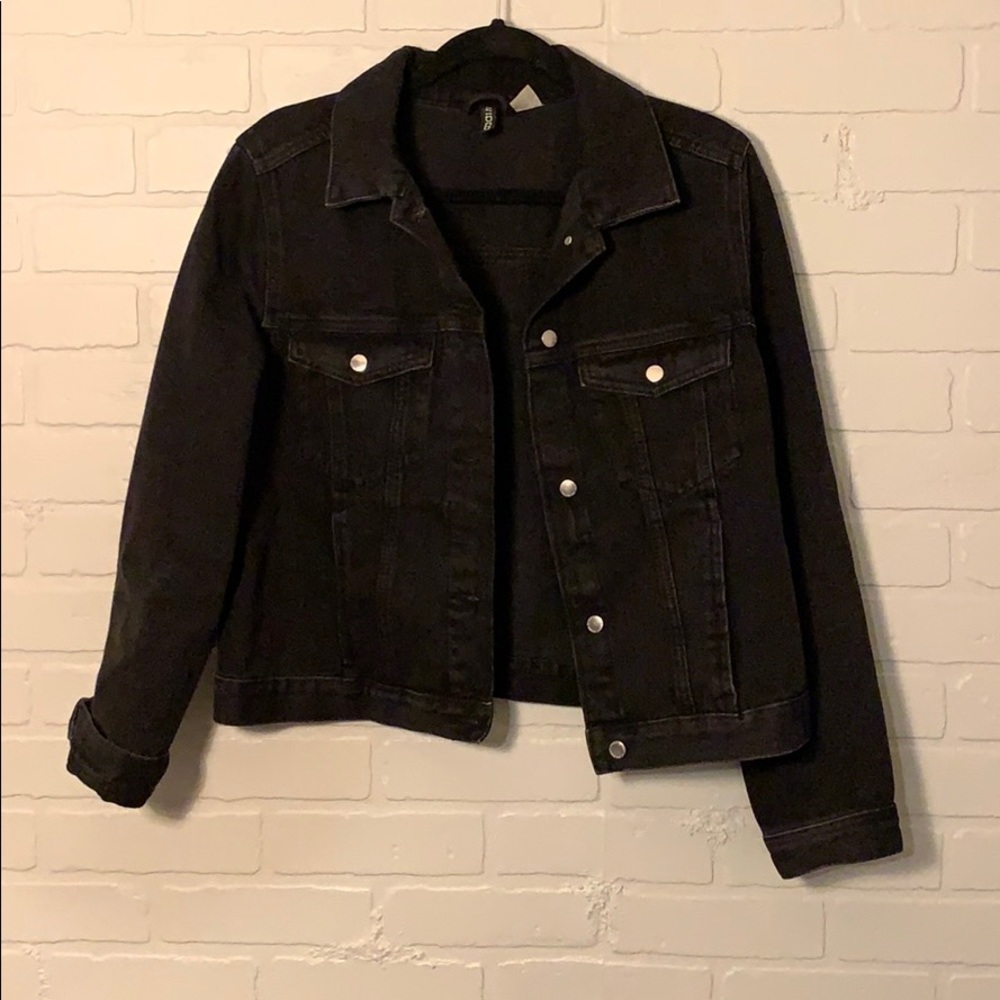 Black denim jacket